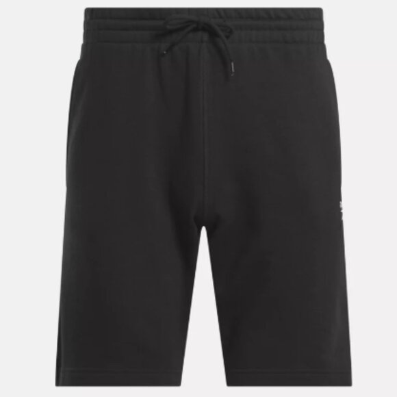 NWOT Reebok Men's Identity Small Logo Fleece Shorts - Size Large - Color Black - Picture 2 of 7